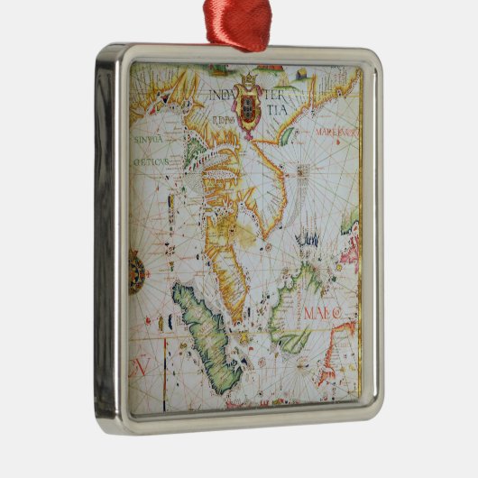 本土東南アジアの世界地図からの詳細 メタルオーナメント (右)
