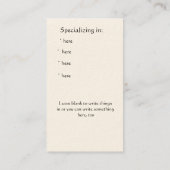 本場面名刺 名刺 (裏面)