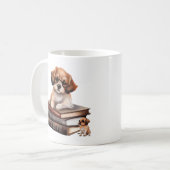 本大切のある子犬 コーヒーマグカップ (正面左)