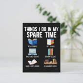 本好おもしろいきのユーモア読書家 ポストカード (スタンド正面)