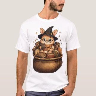 本好きうさぎ司書ウィッチ Tシャツ