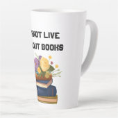 本好きでないと生きられない カフェラテマグ (右アングル)