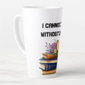 本好きでないと生きられない カフェラテマグ (左アングル)