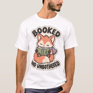 本好きなくせに邪魔されないキツネ Tシャツ