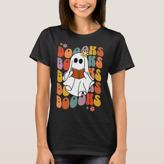 本好きなオバケ Tシャツ (正面)