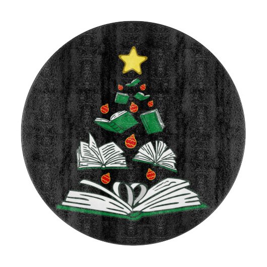 本好きなクリスマスツリーⅢ カッティングボード (正面)