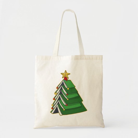 本好きなクリスマスツリーIV トートバッグ (正面)