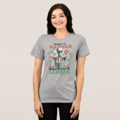 本好きなスケルトンの面白い読書Tシャツ トライブレンドTシャツ (正面全面)