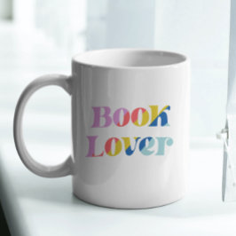 本好きな人のためのカラフルなレトロタイポグラフィーマグカップ コーヒーマグカップ