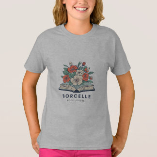 本好きな人のためのフローラルオープンブックTシャツ Tシャツ