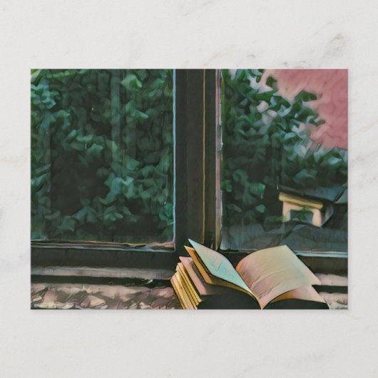 本好きな人のための図書館司書へのプレゼント ポストカード (正面)