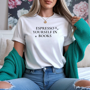 本好きな人のための「自分を表現するエスプレッソ」Tシャツブックワームギフト Tシャツ