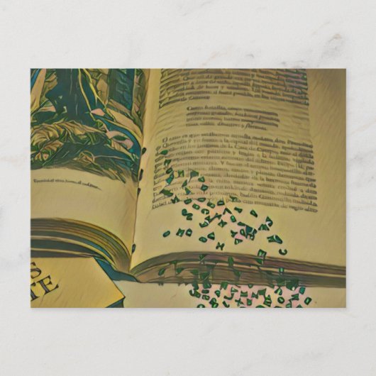 本好きな人へのプレゼント ポストカード (正面)