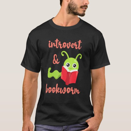 本好きな内向的な人 楽しい本を読む 2 Tシャツ (正面)