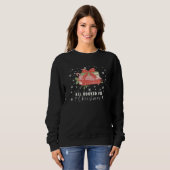 本好きな司書へのクリスマスプレゼントの本Tシャツ スウェットシャツ (正面フル)