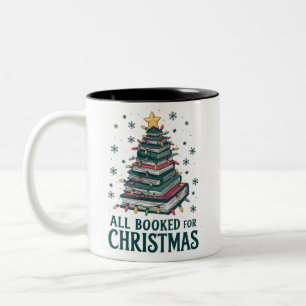 本好きな図書館司書へのクリスマスプレゼント ツートーンマグカップ