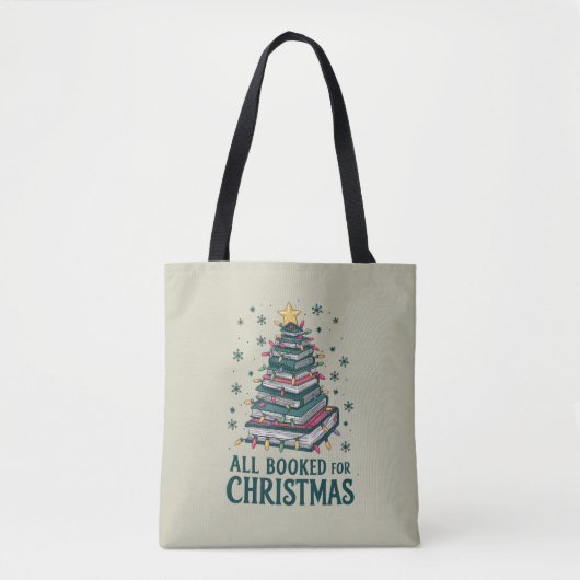 本好きな図書館司書へのクリスマスプレゼント トートバッグ (正面)