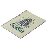 本好きな図書館司書へのクリスマスプレゼント ノートブック (左側)