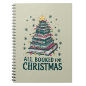 本好きな図書館司書へのクリスマスプレゼント ノートブック (正面)