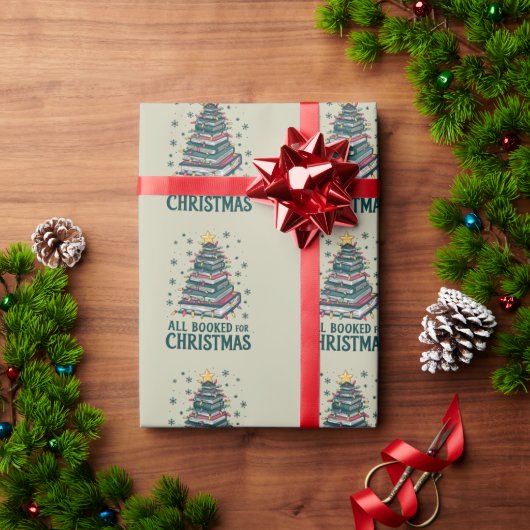 本好きな図書館司書へのクリスマスプレゼント ラッピングペーパー (クリスマスギフト)