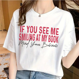 本好きな女性のためのユーモアたっぷりの名言プリントTシャツ 読書好きな彼女に Tシャツ