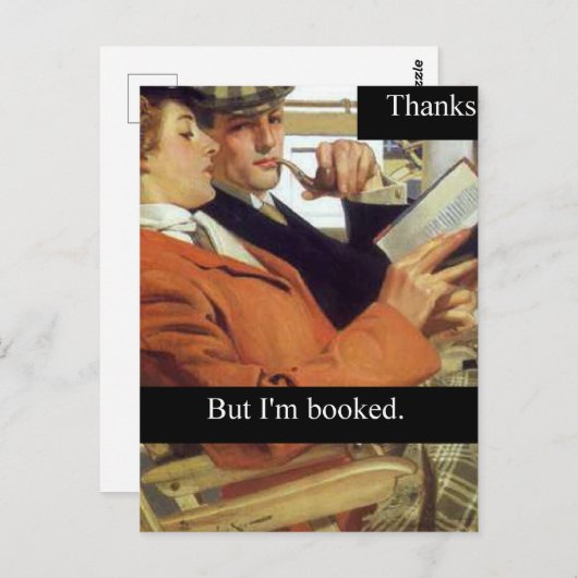 本好きな読者への感謝とお断り ポストカード (正面/裏面)