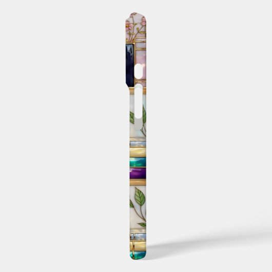 本好きのためのフローラル本棚iPhoneケース Case-Mate iPhoneケース (裏面 / 左)
