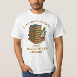 本好きのためのユーモアTシャツ Tシャツ