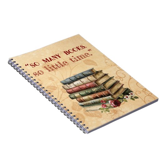 本好きのための名言 ノートブック 本がたくさんある 時間が少ない 楽しい (右側)