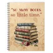 本好きのための名言 ノートブック 本がたくさんある 時間が少ない 楽しい (正面)