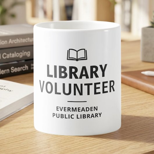 本好きのための図書館ボランティアカスタム コーヒーマグカップ