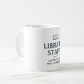 本好きのための図書館職員カスタム コーヒーマグカップ (正面左)