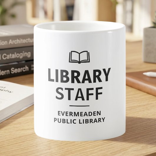 本好きのための図書館職員カスタム コーヒーマグカップ