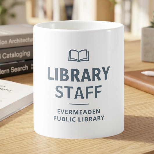 本好きのための図書館職員カスタム コーヒーマグカップ