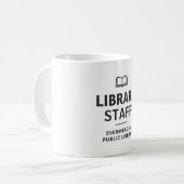本好きのための図書館職員カスタム コーヒーマグカップ (正面左)