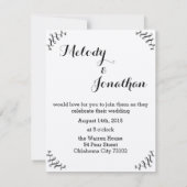 本好きのための結婚式招待カード 招待状 (裏面)