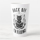 本好きのための面白い猫の読書 カフェラテマグ (正面)