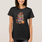 本好きのサンクスギビング パンプキン 読書の秋 Tシャツ (正面)