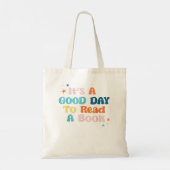 本好きのシャツ、本を読むにはいい日だ。 トートバッグ (裏面)