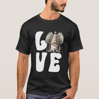 本好きのスノーグノーム グラフィック 司書と Tシャツ