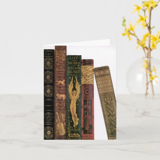 本好きの人のためのグリーティングカード カード (黄色い花)