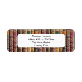 本好きの住所ラベル（古い本の背表紙） ラベル