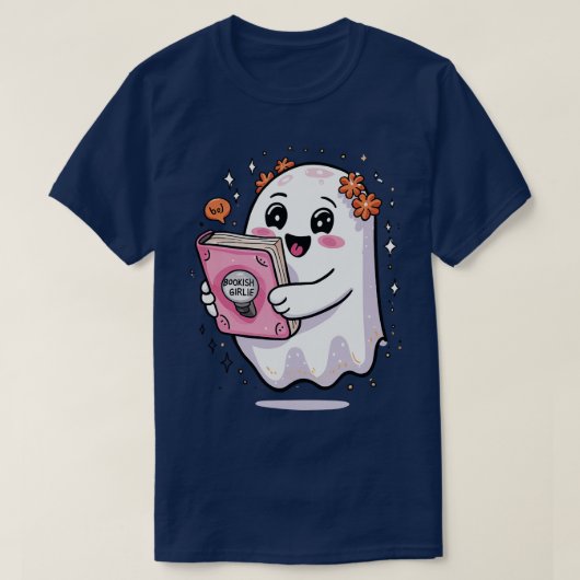 本好きの女の子 Tシャツ (デザイン正面)