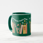 本好きの引用文、本に良い読日だ マグカップ (正面左)