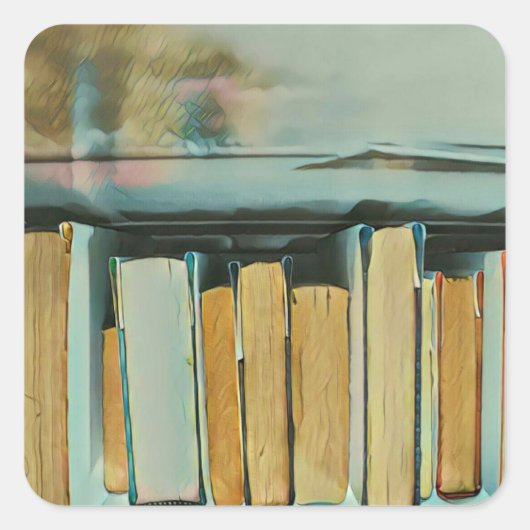 本好きの方への贈り物 スクエアシール (正面)