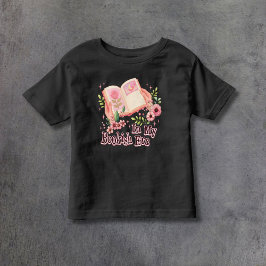 本好きの時代 ピンク トドラーTシャツ
