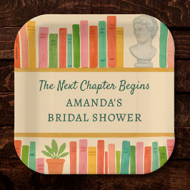 本好きの花嫁のシャワー | おしゃれで楽しい「新しい章」 ペーパープレート
