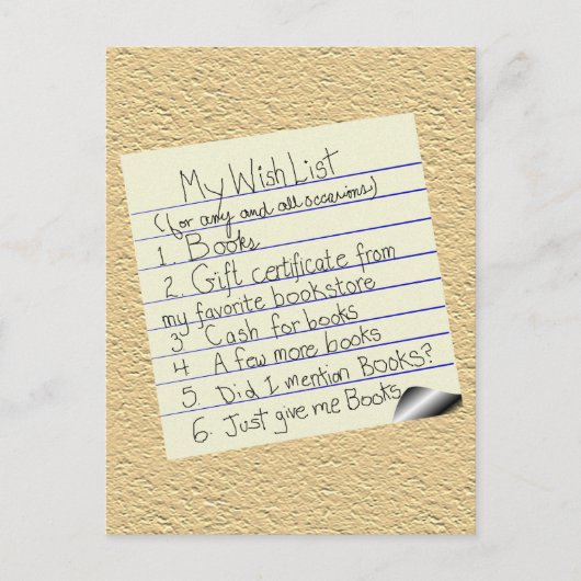 本好きの願い事 ポストカード (正面)