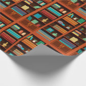 本好きインスパイア向け本棚ラッピング紙 ラッピングペーパー (角)