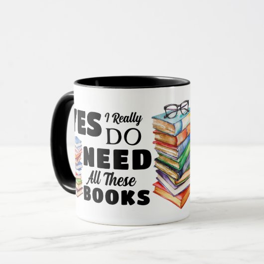 本好きギフトこの本は全部要るおもしろい マグカップ (正面左)
